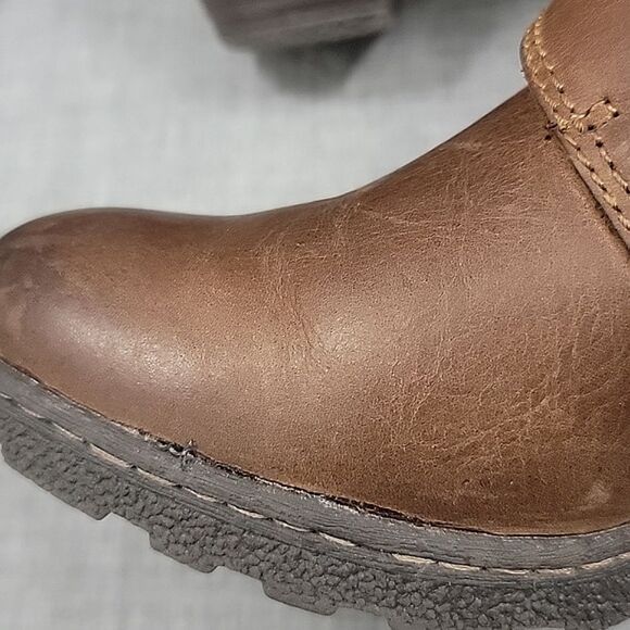 Born B.o.c Leather Brown Monk Strap ankle boots, Boho, slip-on, Women's sz 8.5 - Picture 6 of 12